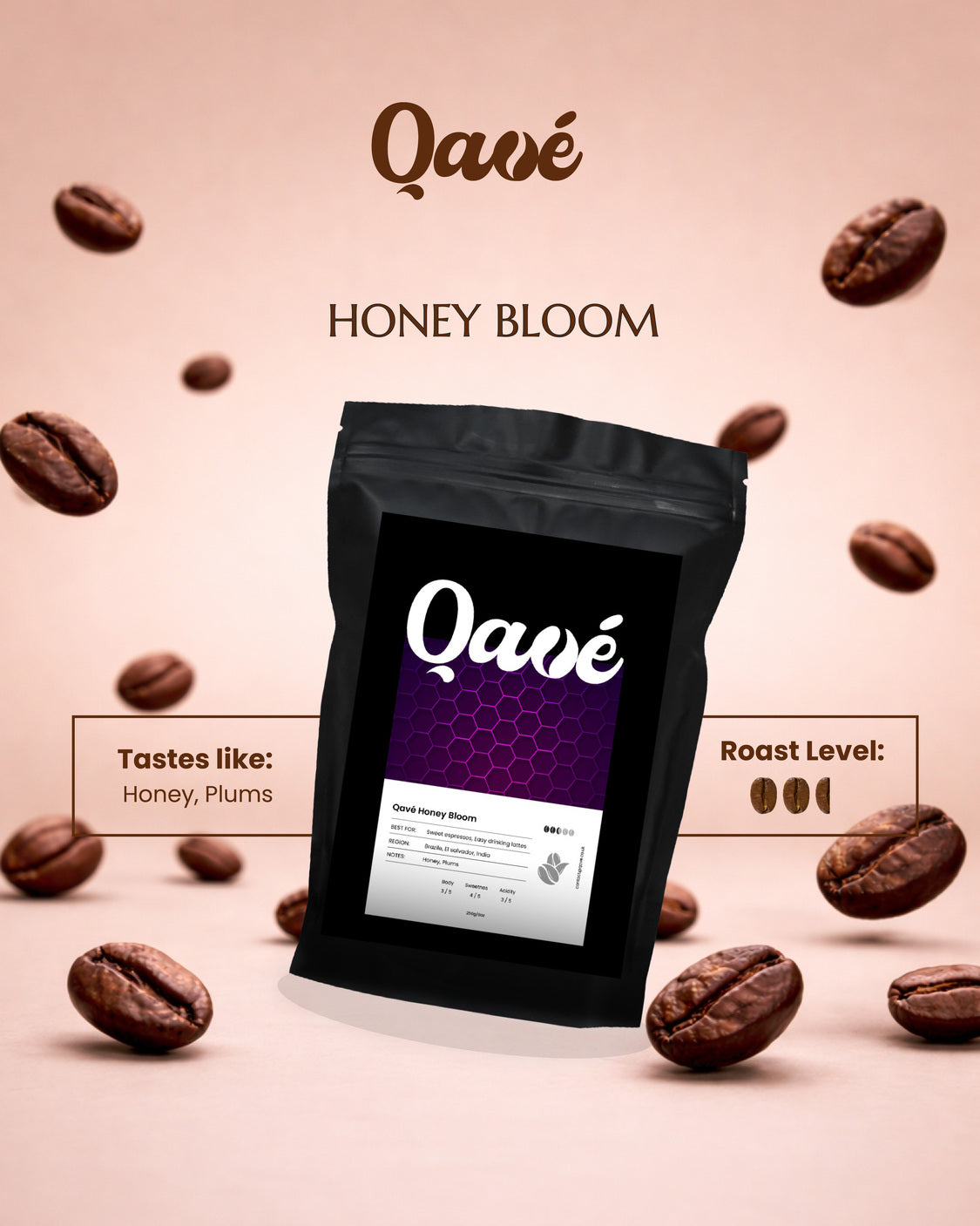 Qavé Coffee Honey Bloom