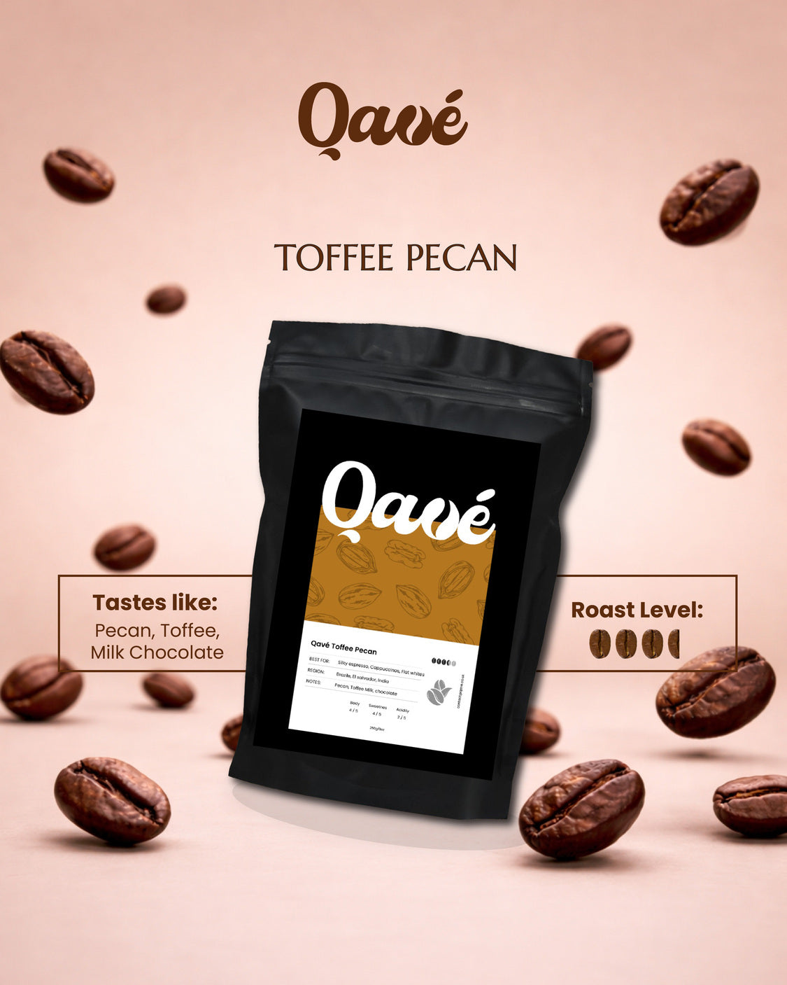 Qavé Coffee Toffee Pecan