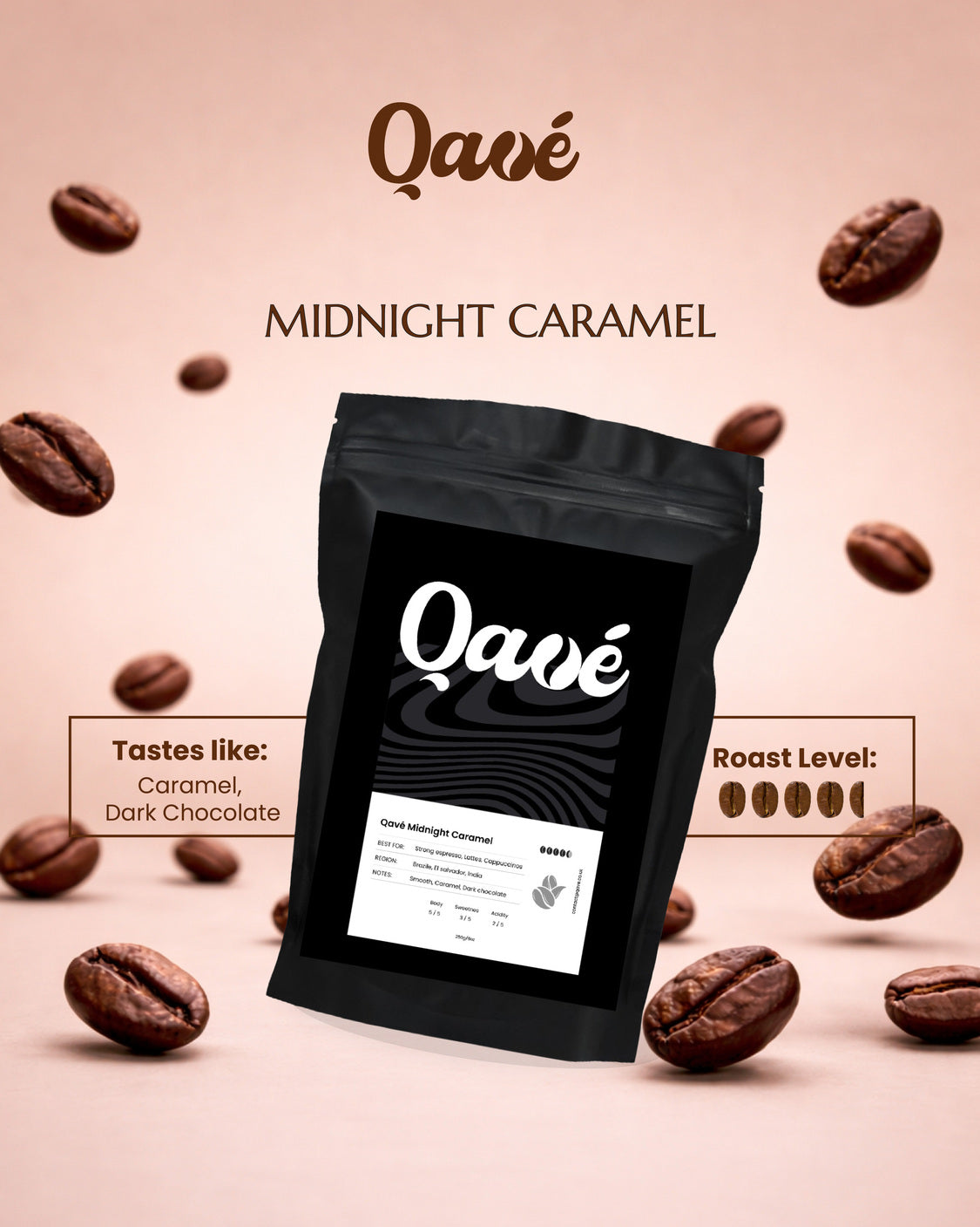 Qavé Coffee Midnight Caramel